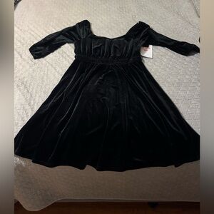 Celebrity Pink Black Velvet Dress